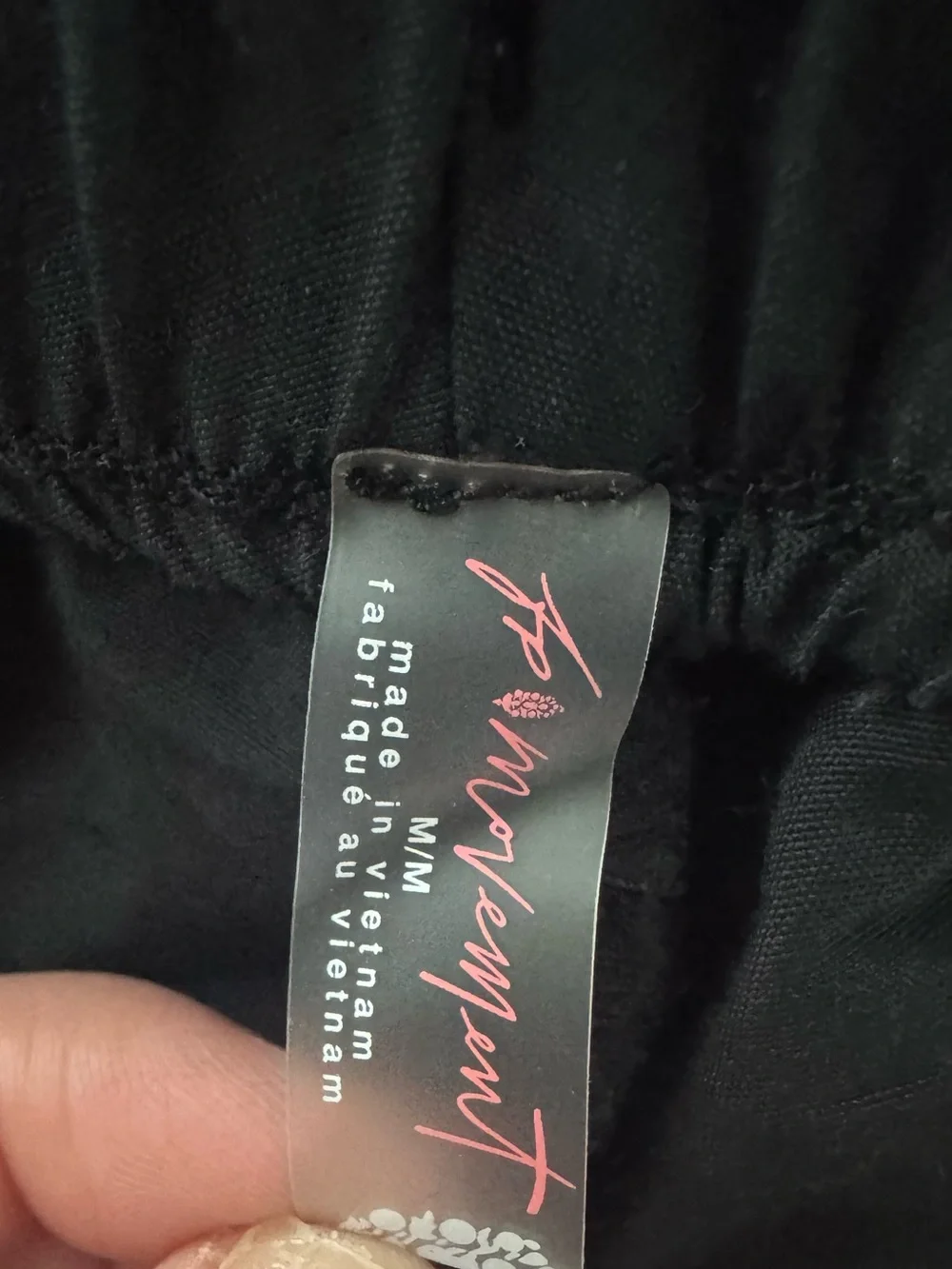 NWOT Free People Patched Game Day Black Joggers Pants Badge Patches Size Medium